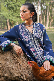 ZAHA Embroidered Slub Khaddar Unstitched 3Pc Suit ZW2-23-09 ZHIAN