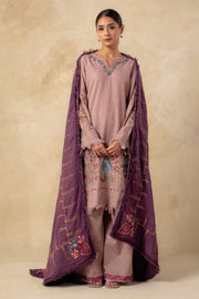 Coco by Zara Shahjahan Unstitched Embroidered Khaddar 3Pc Suit ZW23-1A