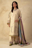 Coco by Zara Shahjahan Unstitched Embroidered Linen 3Pc Suit ZW23-3A