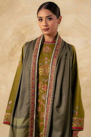Coco by Zara Shahjahan Unstitched Embroidered Khaddar 3Pc Suit ZW23-6B