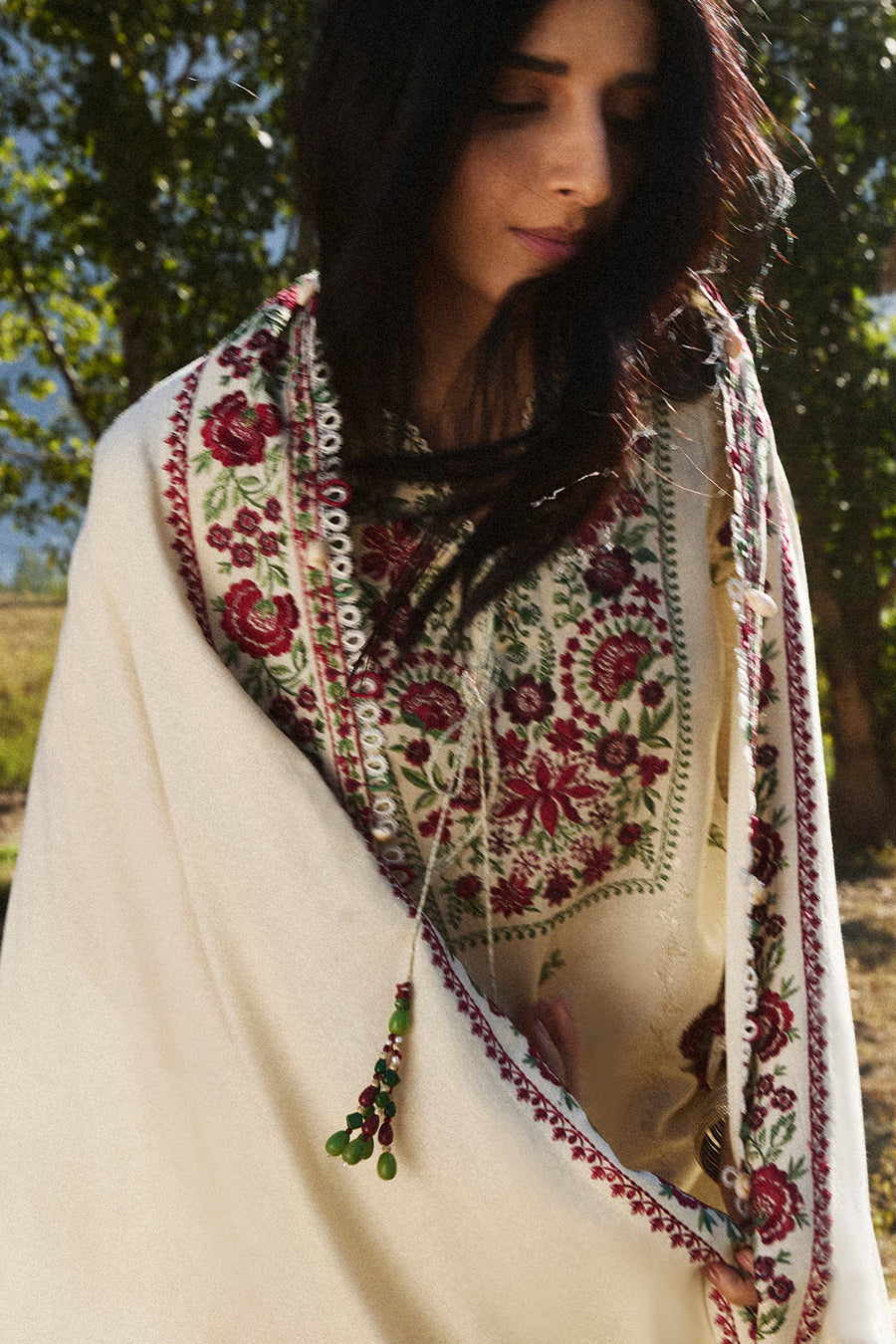 ZAHA by Khadijah Shah Embroidered Karandi Unstitched 3Pc Suit ZW24-07