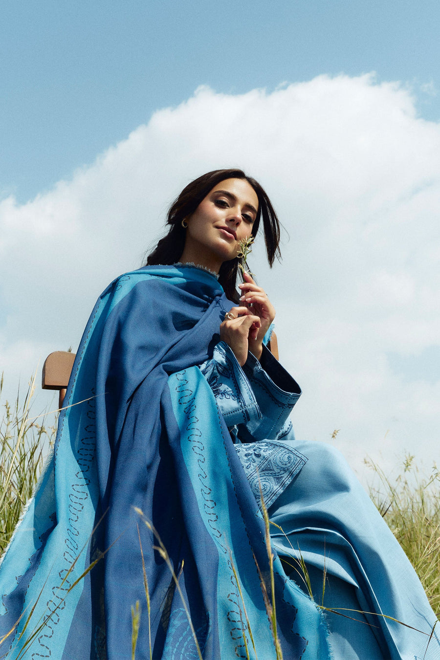 Coco by Zara Shahjahan Winter Unstitched Khaddar 3Pc Suit ZW24-4A TOPAZ