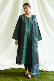 Coco by Zara Shahjahan Winter Unstitched Khaddar 3Pc Suit ZW24-5B PERIDOT