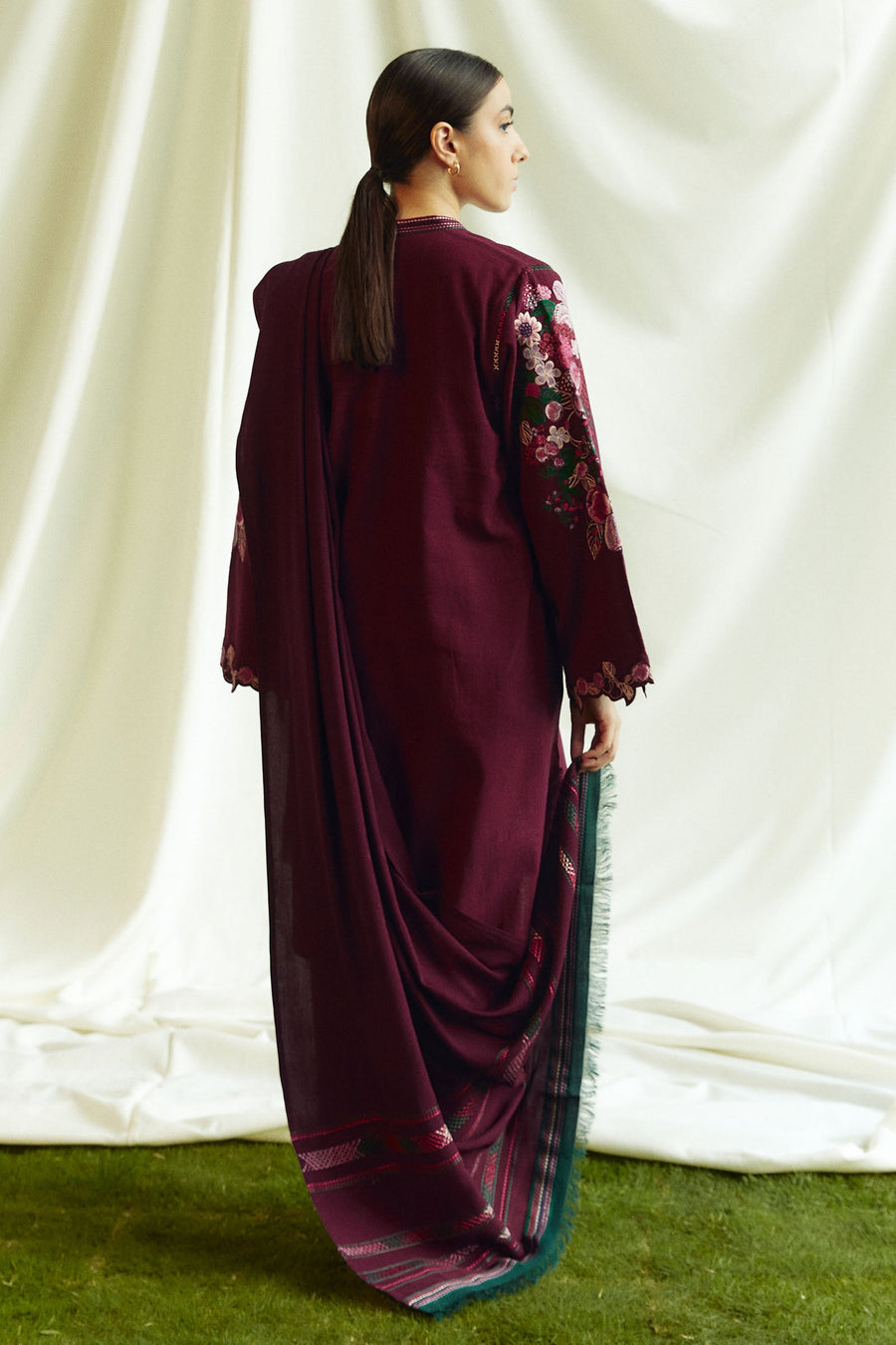 Coco by Zara Shahjahan Winter Unstitched Khaddar 3Pc Suit ZW24-6B OPAL