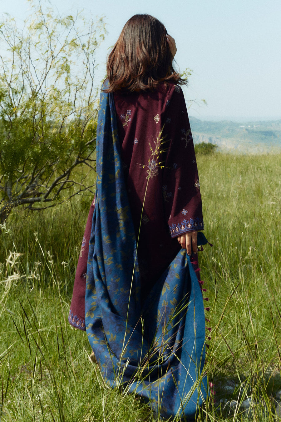 Coco by Zara Shahjahan Winter Unstitched Karandi 3Pc Suit ZW24-8A AMETHYST