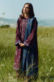 Coco by Zara Shahjahan Winter Unstitched Karandi 3Pc Suit ZW24-8A AMETHYST