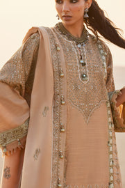 ZAHA by Khadijah Shah Embroidered Khaddar Unstitched 3Pc Suit ZW25-01 NEELAM