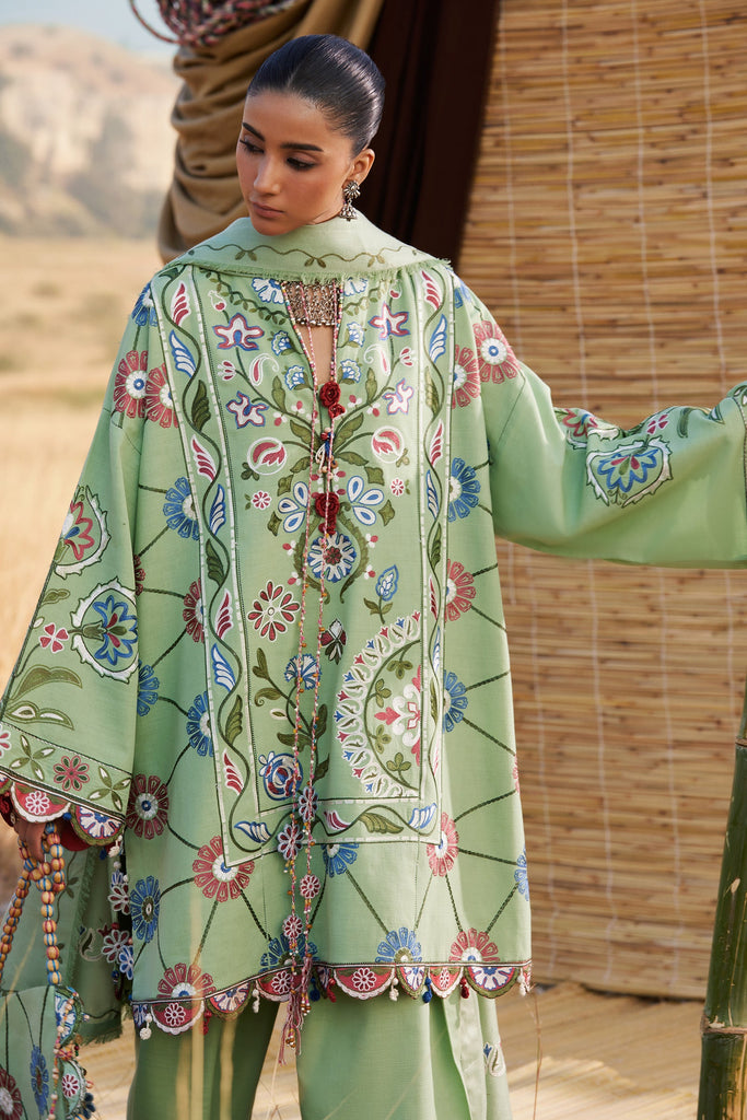 Zaha by Khadija Shah Unstitched Jacquard Embroidered Suits 3 Piece ZL25KW SEHYR ZW25-11 - Winter Collection