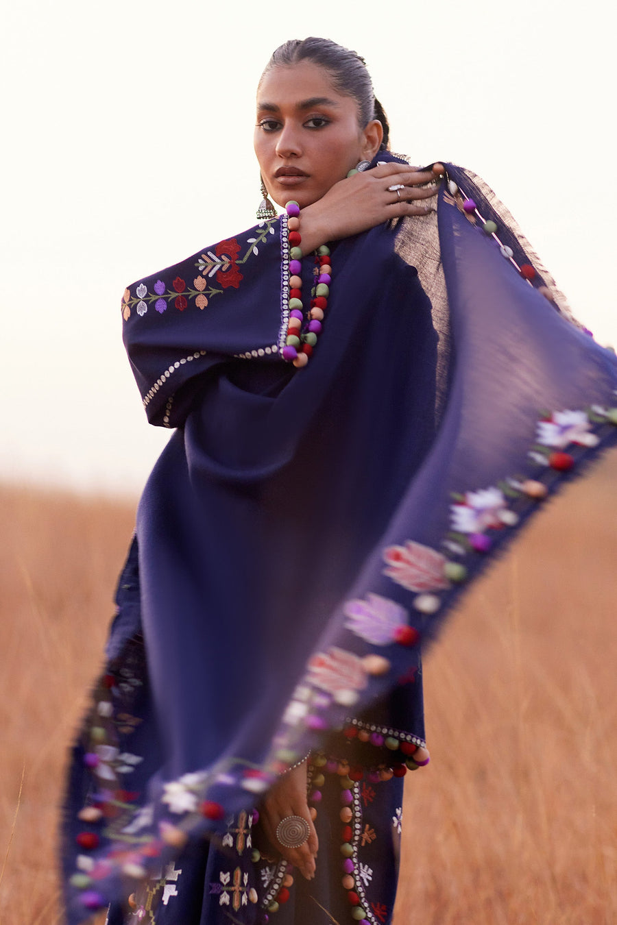ZAHA by Khadijah Shah Embroidered Khaddar Unstitched 3Pc Suit ZW25-04 ZAREEN