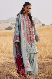 ZAHA by Khadijah Shah Embroidered Karandi Unstitched 3Pc Suit ZW25-06 NAYAB