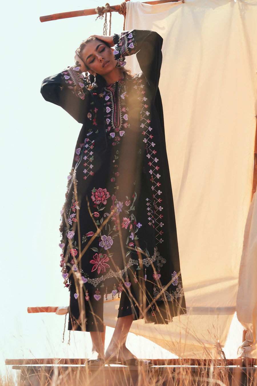 ZAHA by Khadijah Shah Embroidered Jacquard Unstitched 3Pc Suit ZW25-11 SEHYR