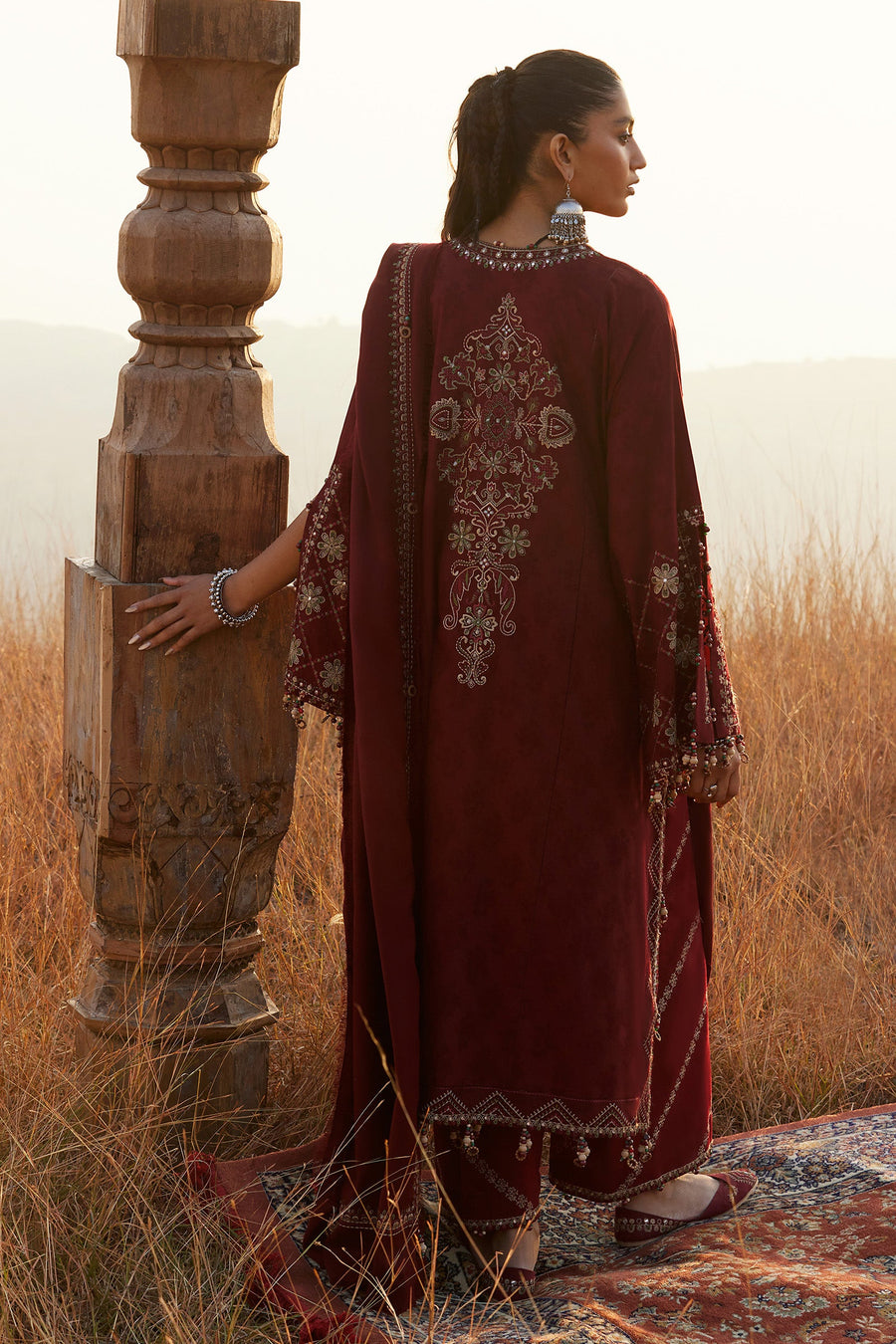 ZAHA by Khadijah Shah Embroidered Jacquard Unstitched 3Pc Suit ZW25-12 SASSI