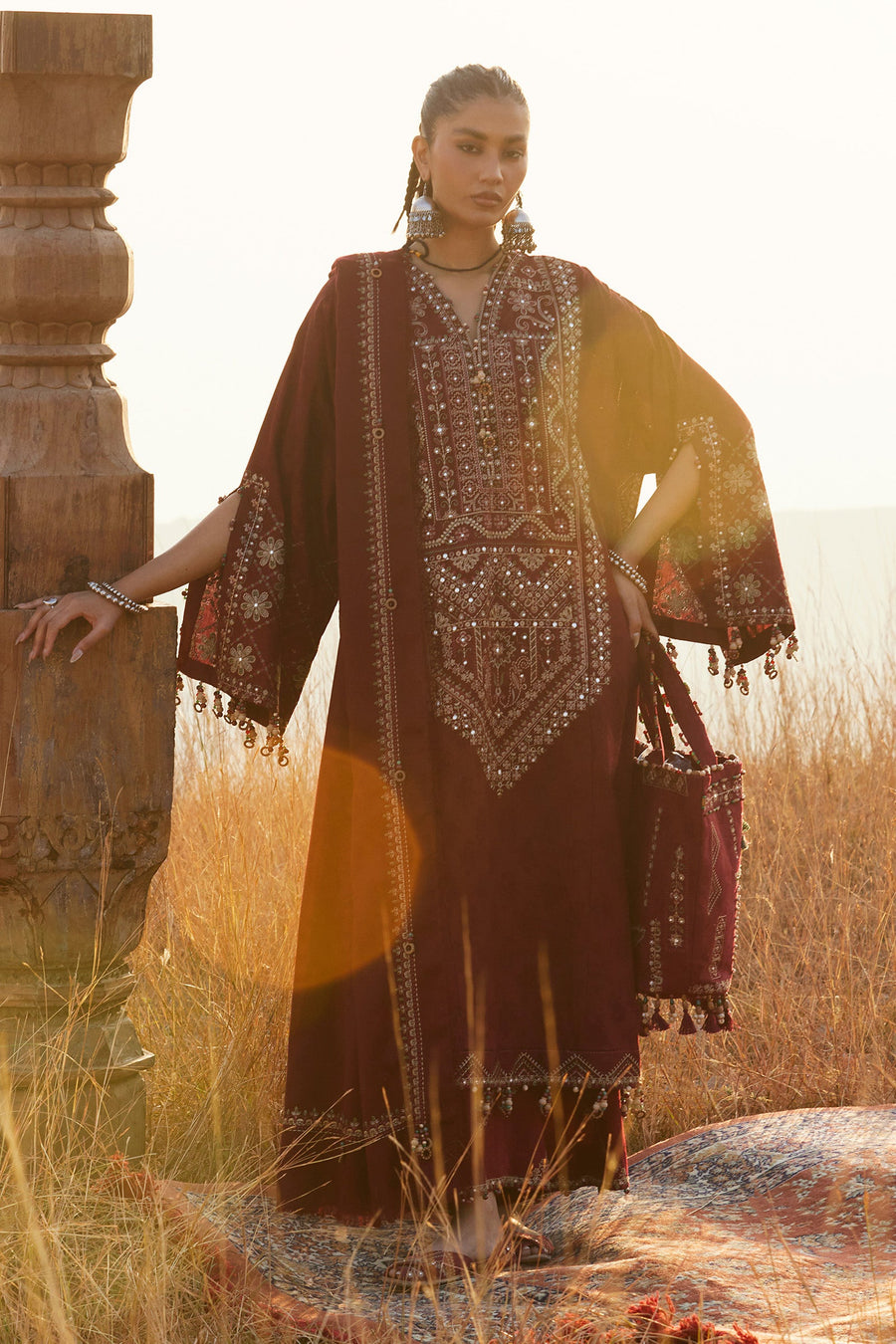 ZAHA by Khadijah Shah Embroidered Jacquard Unstitched 3Pc Suit ZW25-12 SASSI