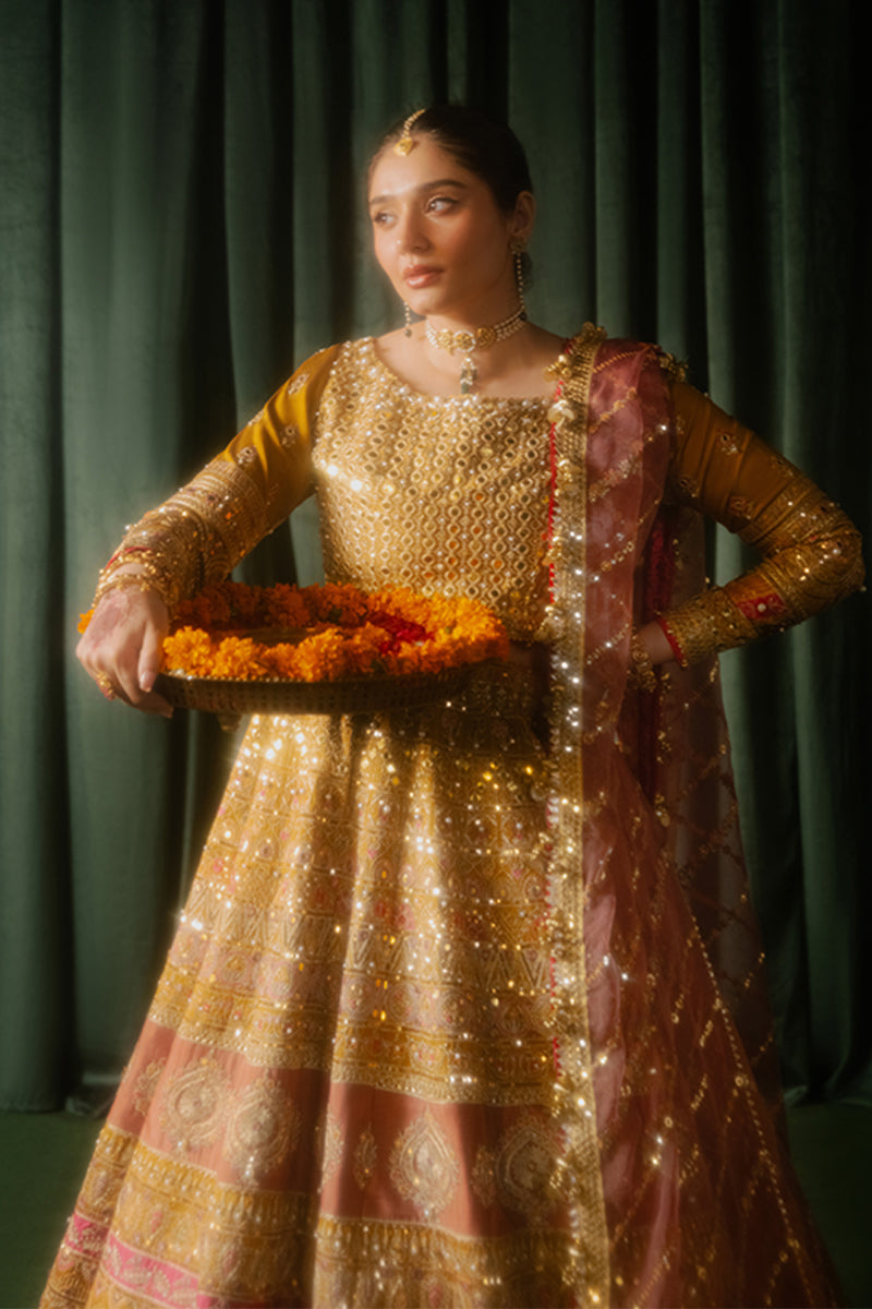 Zarlish by MNR Dur-E-Nayab Embroidered Raw Silk Unstitched 3Pc Suit - MEHER