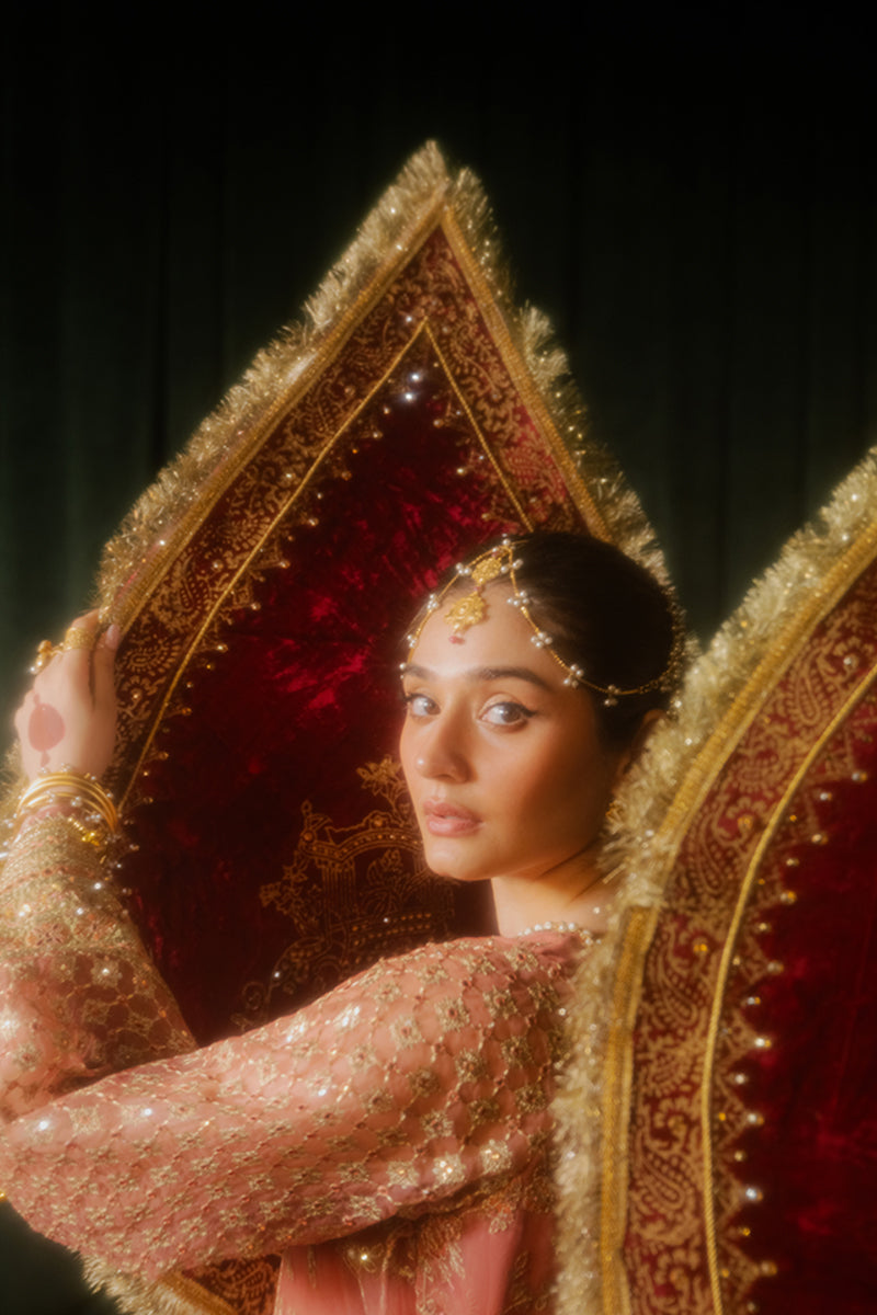 Zarlish by MNR Dur-E-Nayab Embroidered Organza Unstitched 3Pc Suit - GURIYA RANI