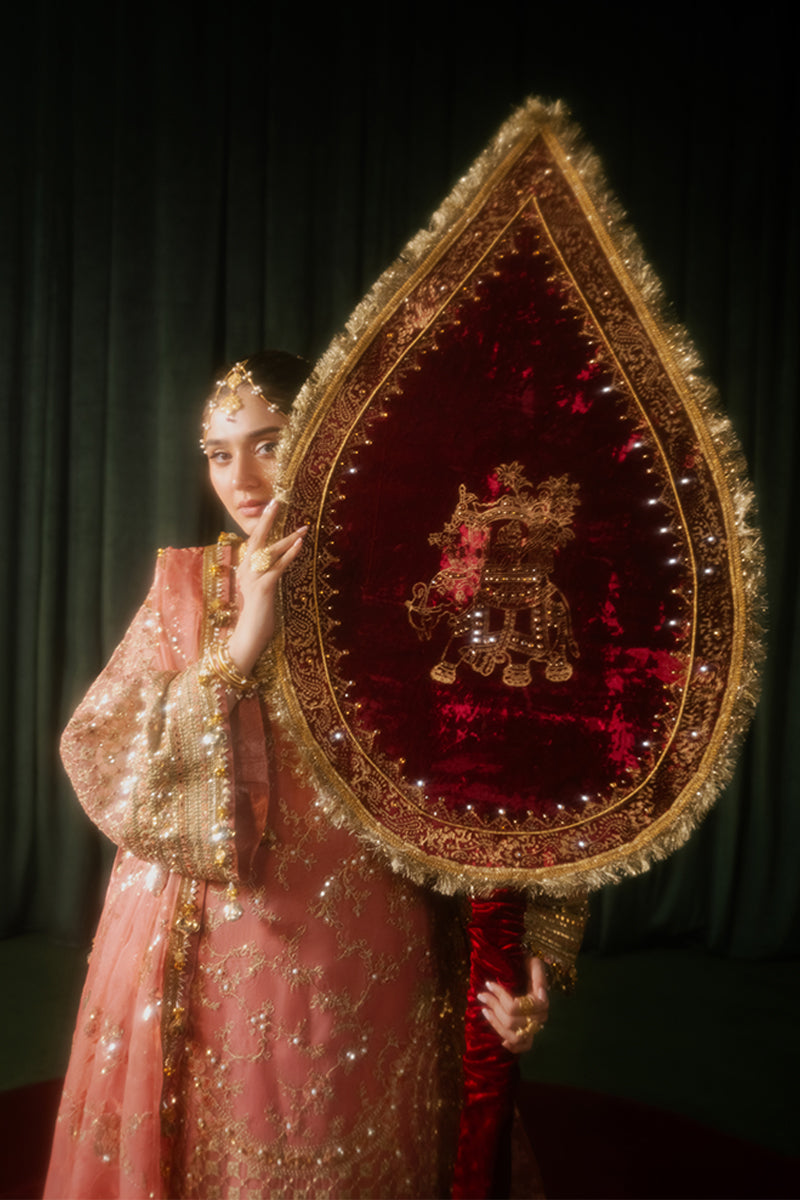 Zarlish by MNR Dur-E-Nayab Embroidered Organza Unstitched 3Pc Suit - GURIYA RANI