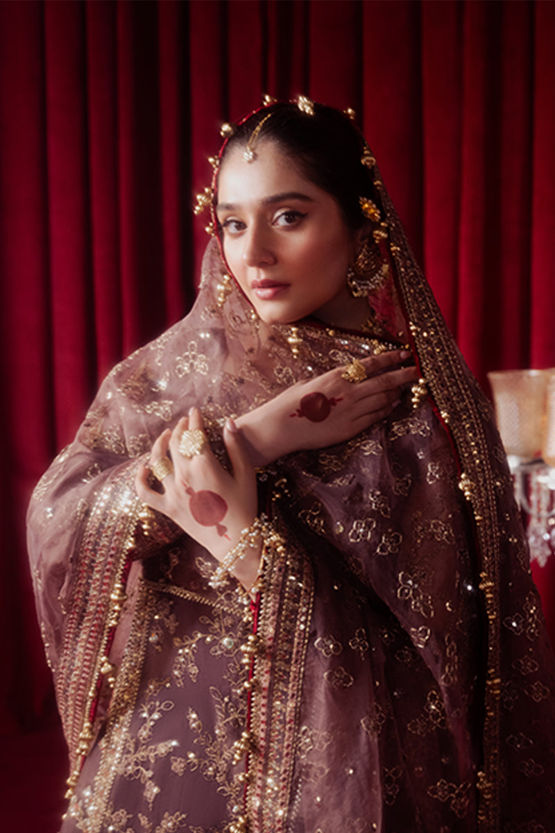 Zarlish by MNR Dur-E-Nayab Embroidered Organza Unstitched 3Pc Suit - DIL NASHEEN
