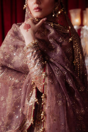 Zarlish by MNR Dur-E-Nayab Embroidered Organza Unstitched 3Pc Suit - DIL NASHEEN