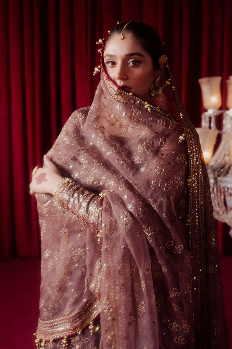 Zarlish by MNR Dur-E-Nayab Embroidered Organza Unstitched 3Pc Suit - DIL NASHEEN