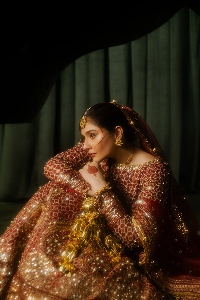Zarlish by MNR Dur-E-Nayab Embroidered Raw Silk Unstitched 3Pc Suit - BIA