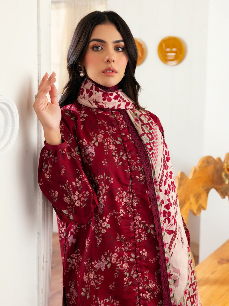 Florent Zync Daily Wear Embroidered Lawn Unstitched 3Pc Suit ZY-01A