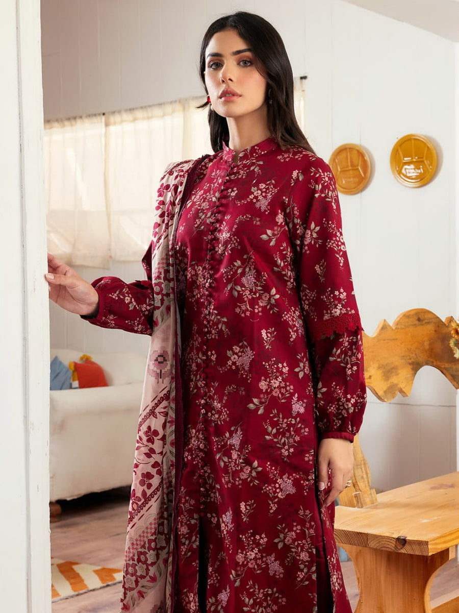 Florent Zync Daily Wear Embroidered Lawn Unstitched 3Pc Suit ZY-01A