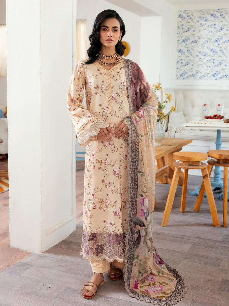 Florent Zync Daily Wear Embroidered Lawn Unstitched 3Pc Suit ZY-11