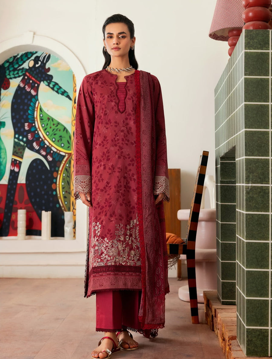 Florent Zync Daily Wear Embroidered Lawn Unstitched 3Pc Suit ZY-08