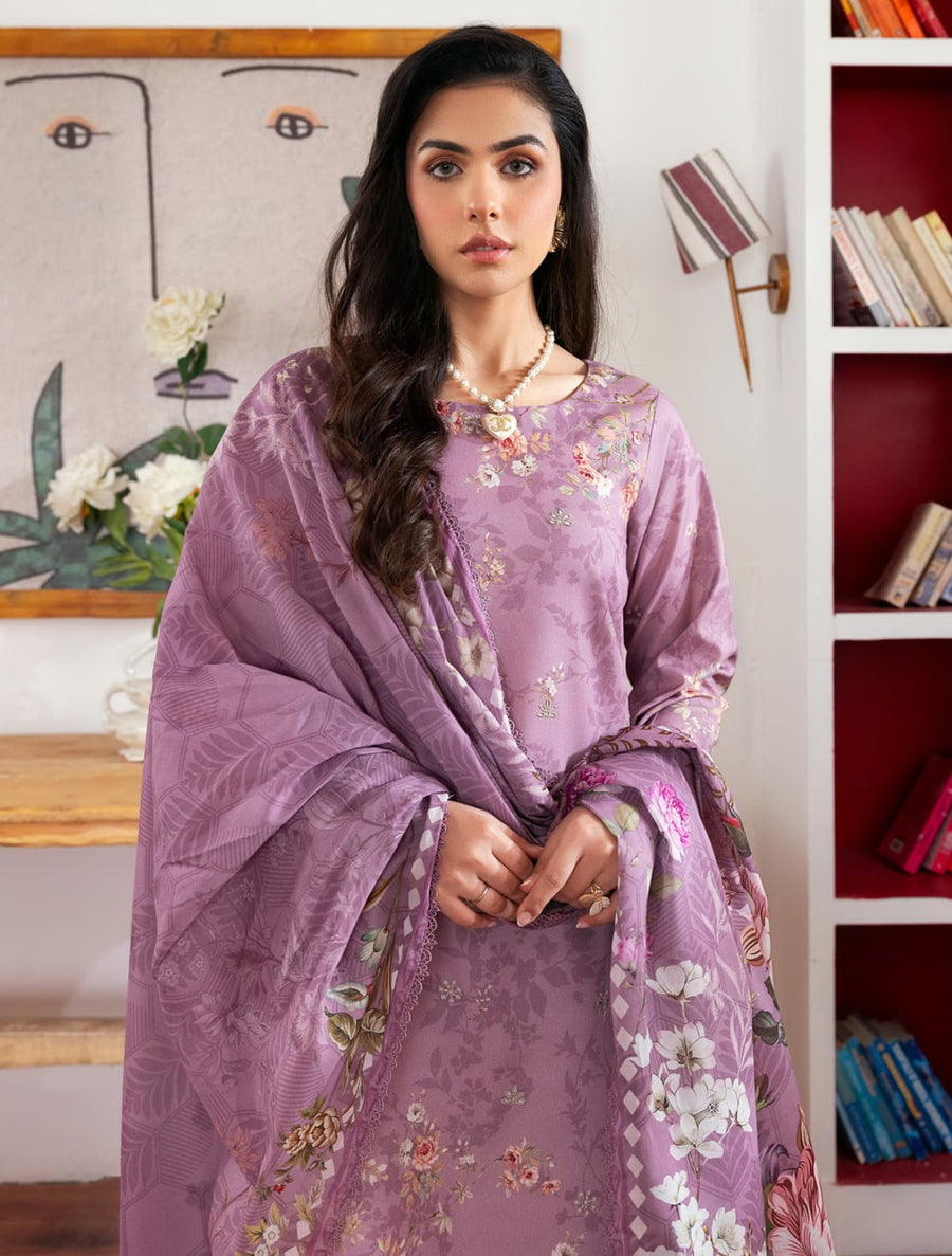 Florent Zync Daily Wear Embroidered Lawn Unstitched 3Pc Suit ZY-09