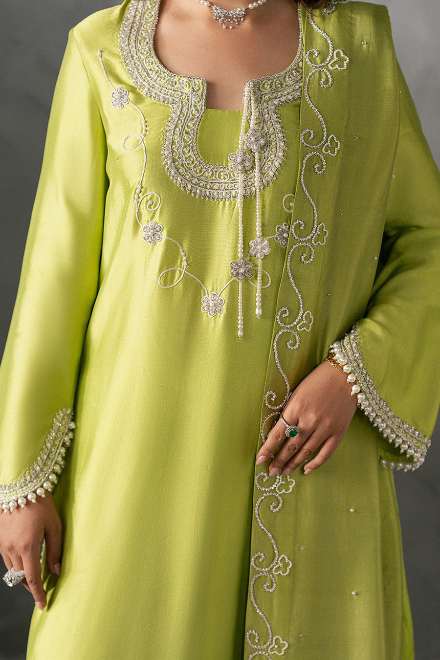 Zariya Anahira Ready to Wear Silk Organza 3Pc Suit ZB50088 ZYRA