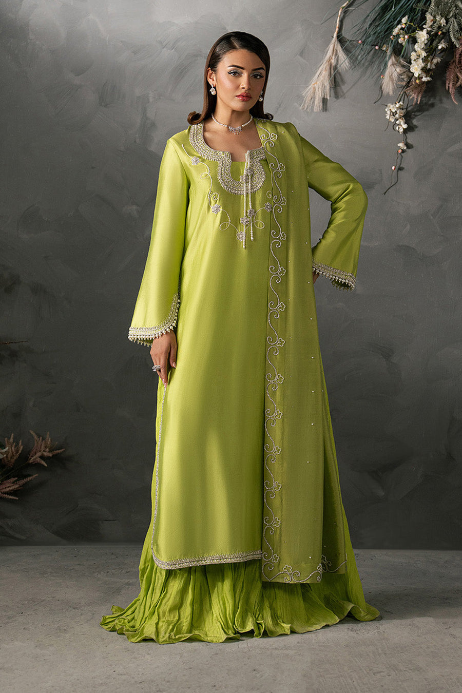 Zariya Anahira Ready to Wear Silk Organza 3Pc Suit ZB50088 ZYRA