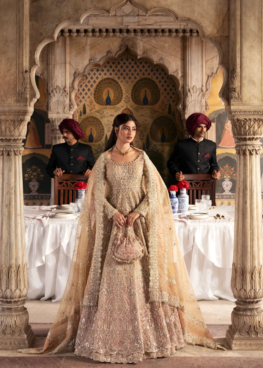 Maahi by Kanwal Malik Embroidered Organza Unstitched 3Pc Suit - ZAARIYA