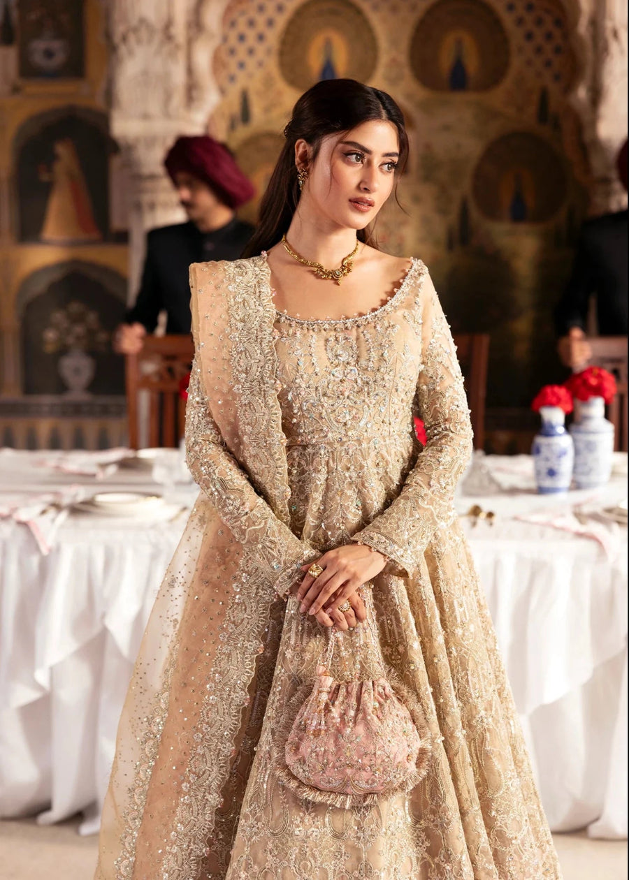 Maahi by Kanwal Malik Embroidered Organza Unstitched 3Pc Suit - ZAARIYA