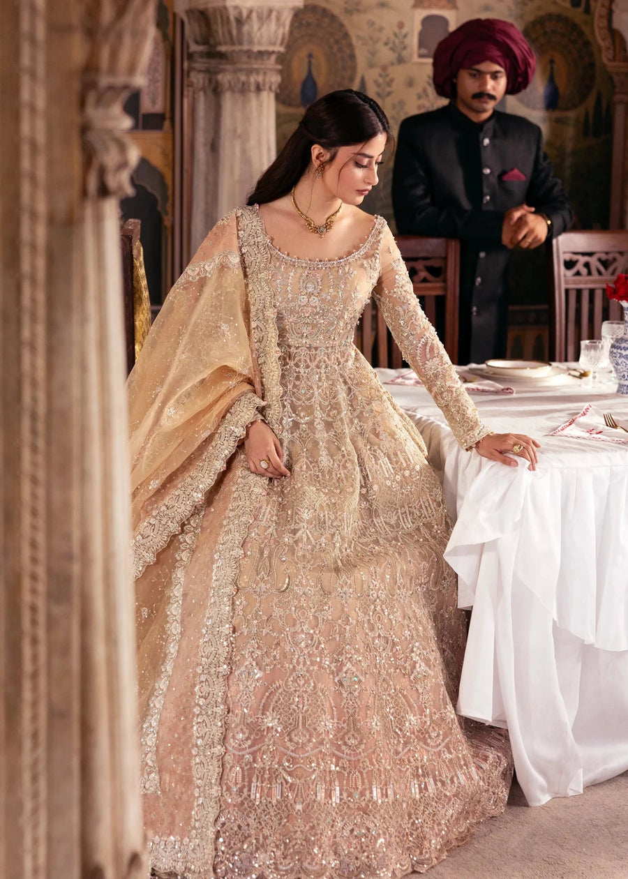 Maahi by Kanwal Malik Embroidered Organza Unstitched 3Pc Suit - ZAARIYA