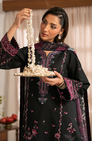Seran Lamhay Embroidered Lawn Unstitched 3Pc Suit D-01 ZAHR