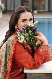 Rang Rasiya Florence Festive Embroidered Lawn Unstitched 3Pc Suit - ZAHRA