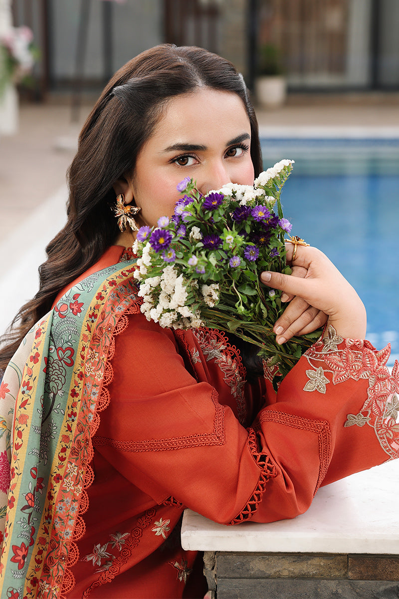 Rang Rasiya Florence Festive Embroidered Lawn Unstitched 3Pc Suit - ZAHRA