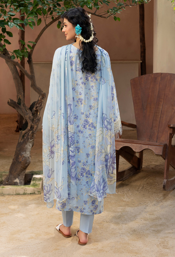 Humdum Zaiba Embroidered Karandi Unstitched 3Pc Suit D-02