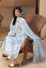 Humdum Zaiba Embroidered Karandi Unstitched 3Pc Suit D-02