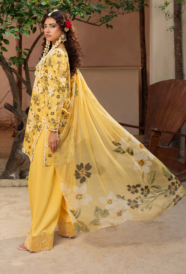 Humdum Zaiba Embroidered Karandi Unstitched 3Pc Suit D-03