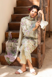 Humdum Zaiba Embroidered Karandi Unstitched 3Pc Suit D-08
