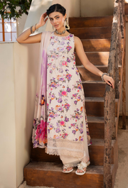 Humdum Zaiba Embroidered Karandi Unstitched 3Pc Suit D-09