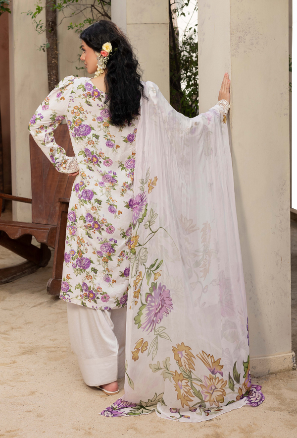 Humdum Zaiba Embroidered Karandi Unstitched 3Pc Suit D-10