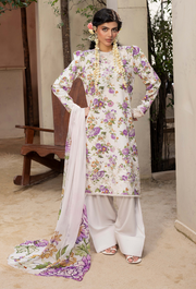 Humdum Zaiba Embroidered Karandi Unstitched 3Pc Suit D-10