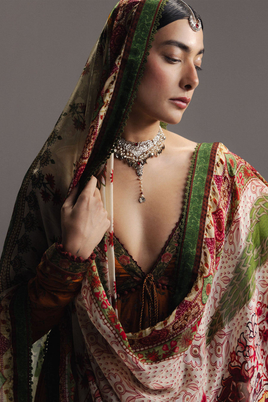 Zara Shahjahan Anarkali Embroidered Lawn Unstitched 3Pc Suit D-09 ZARFASHAN
