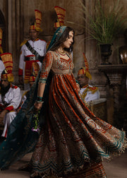 Hussain Rehar Festive Embroidered Korean Raw Silk Unstitched 3Pc Suit - ZARIN