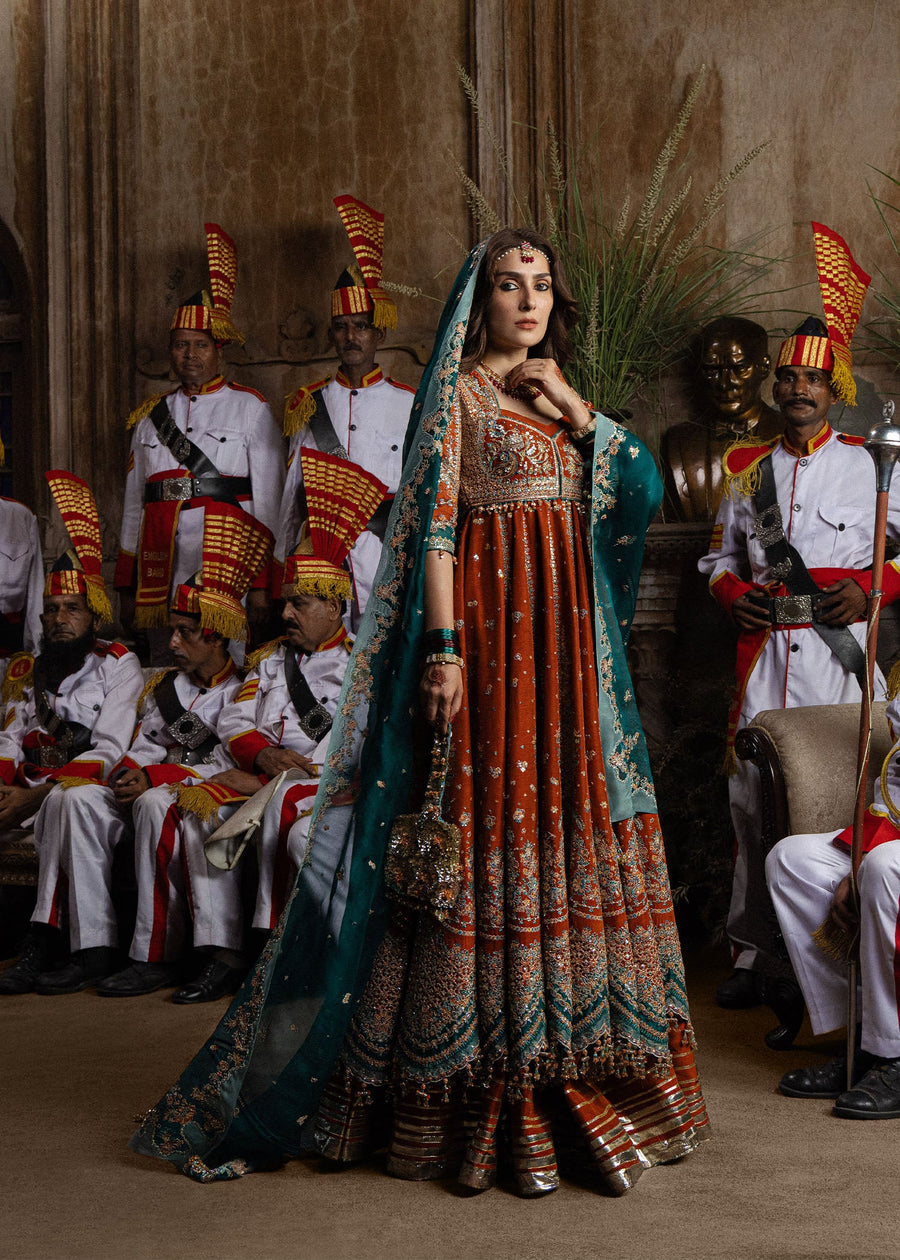 Hussain Rehar Festive Embroidered Korean Raw Silk Unstitched 3Pc Suit - ZARIN