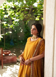 Neeshay Shagun Embroidered Raw Silk Unstitched 3Pc Suit - ZARINA
