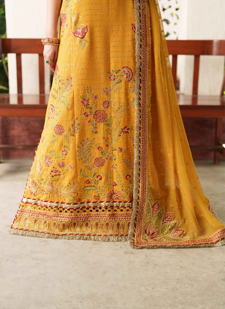 Neeshay Shagun Embroidered Raw Silk Unstitched 3Pc Suit - ZARINA