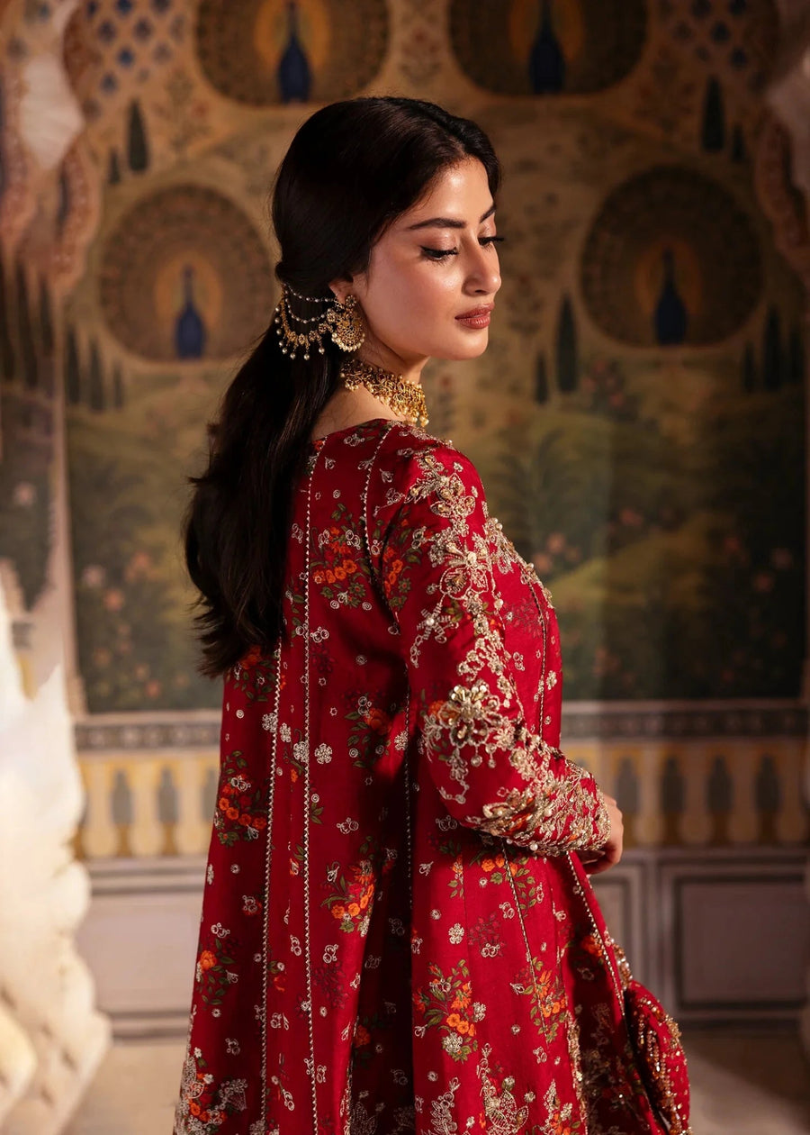 Maahi by Kanwal Malik Embroidered Raw Silk Unstitched 3Pc Suit - ZARMINAY